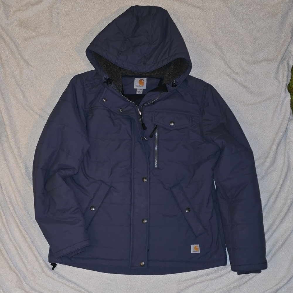 Carhartt Women's Utility Blue Quilted Jacket #103909 Large (12/14)